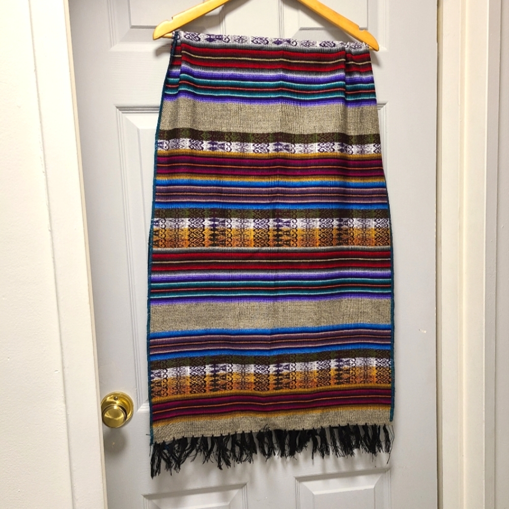 Large scarf from Ecuador, multi colour